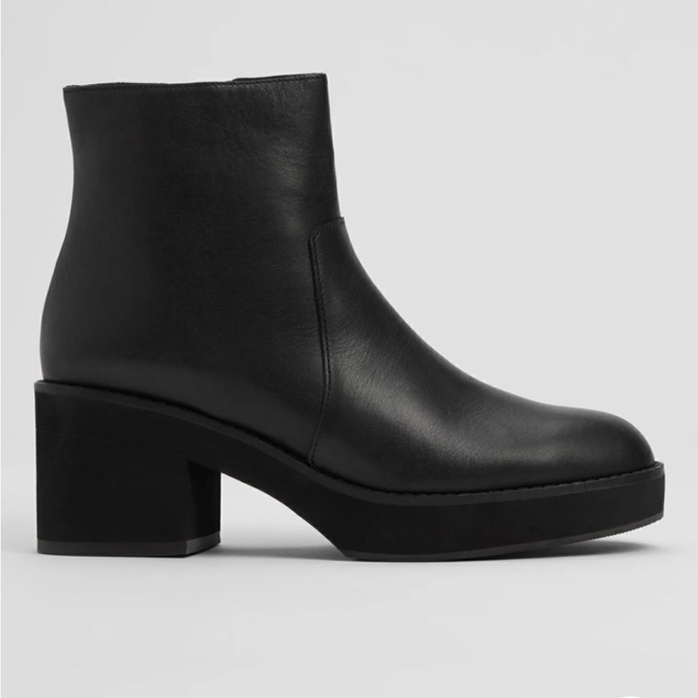Eileen Fisher Hours Leather Platform Bootie US 9.5